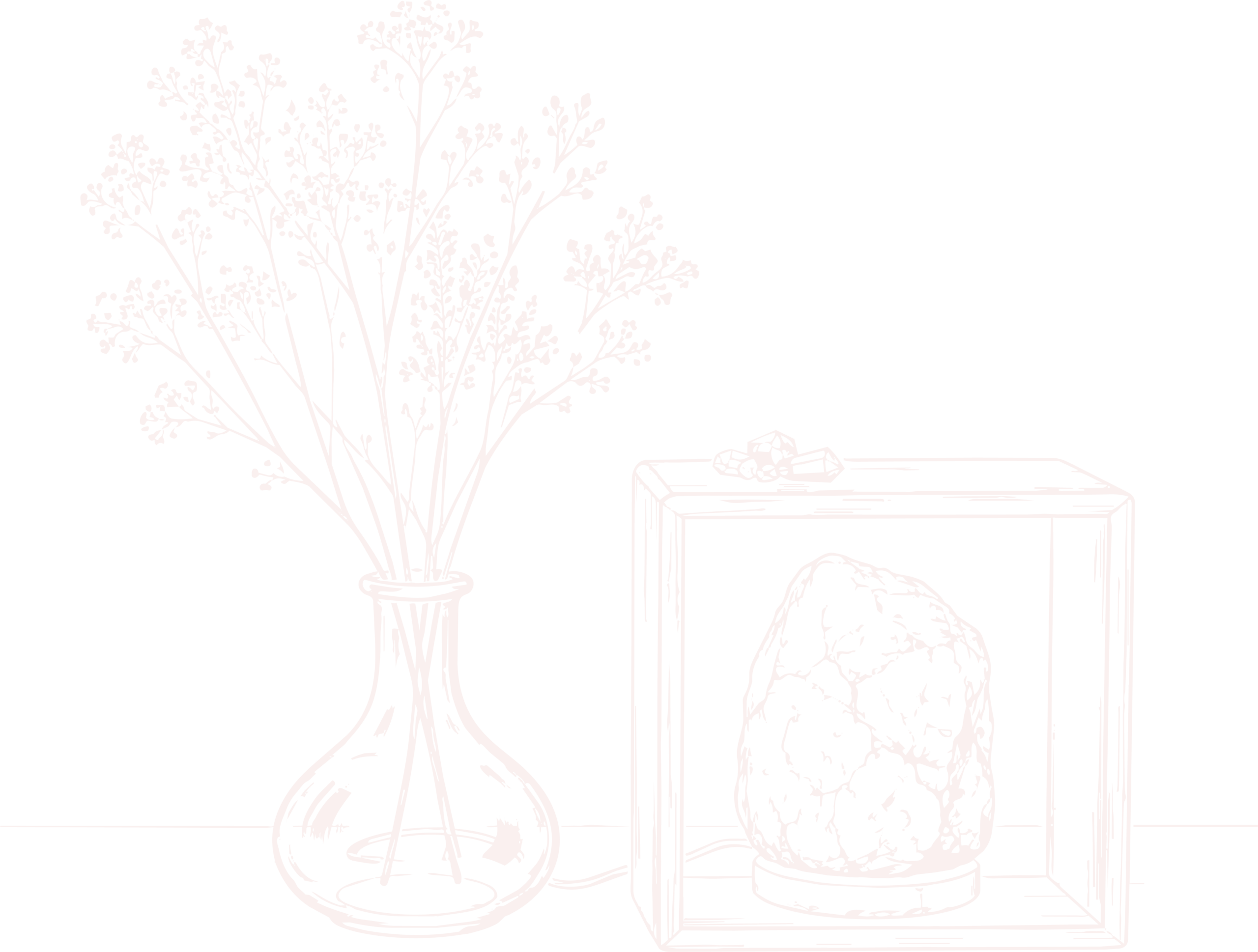 bloemen en zoutsteen